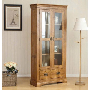 French Oak : Kệ 2 Cánh Kính - 90 x 180cm